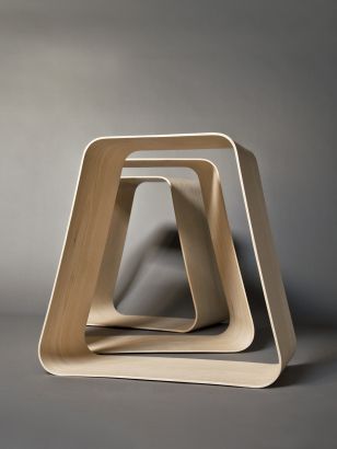 Jitter Elisabeth Florstedt Formholz swinging stool design flexibler Hocker